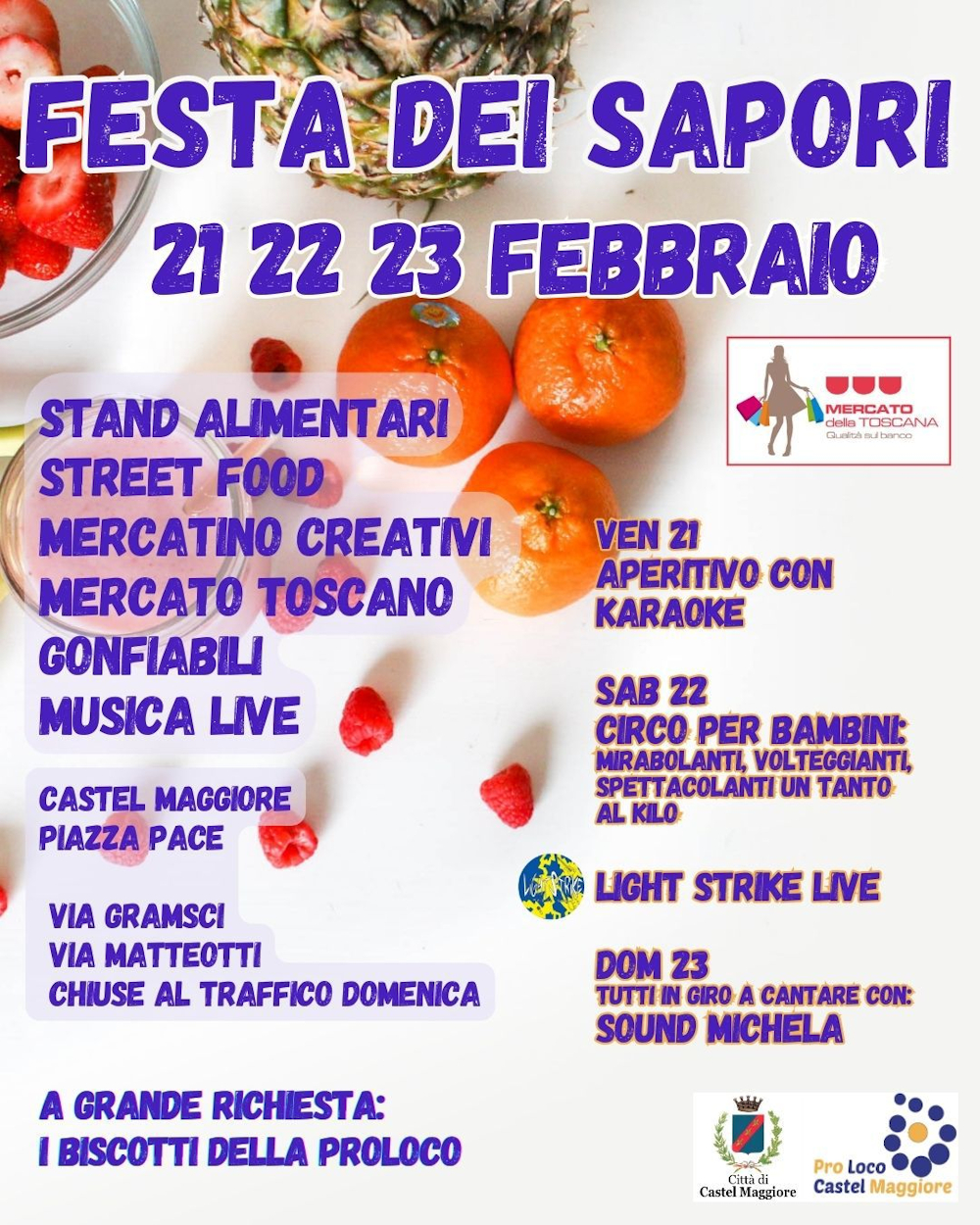Locandina illustrativa della Festa dei Sapori 