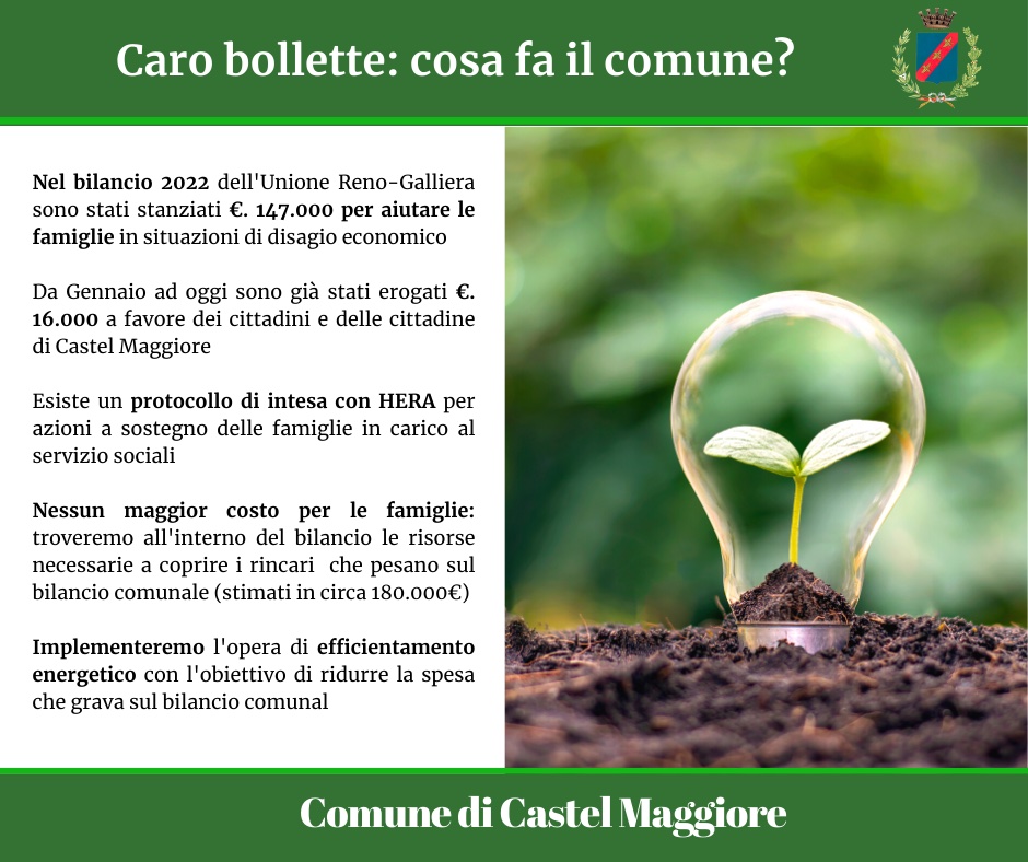 Caro bollette: cosa fa il comune