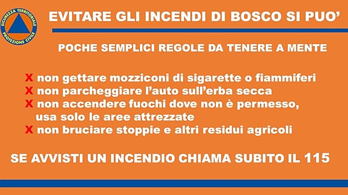 Rischio incendi boschivi