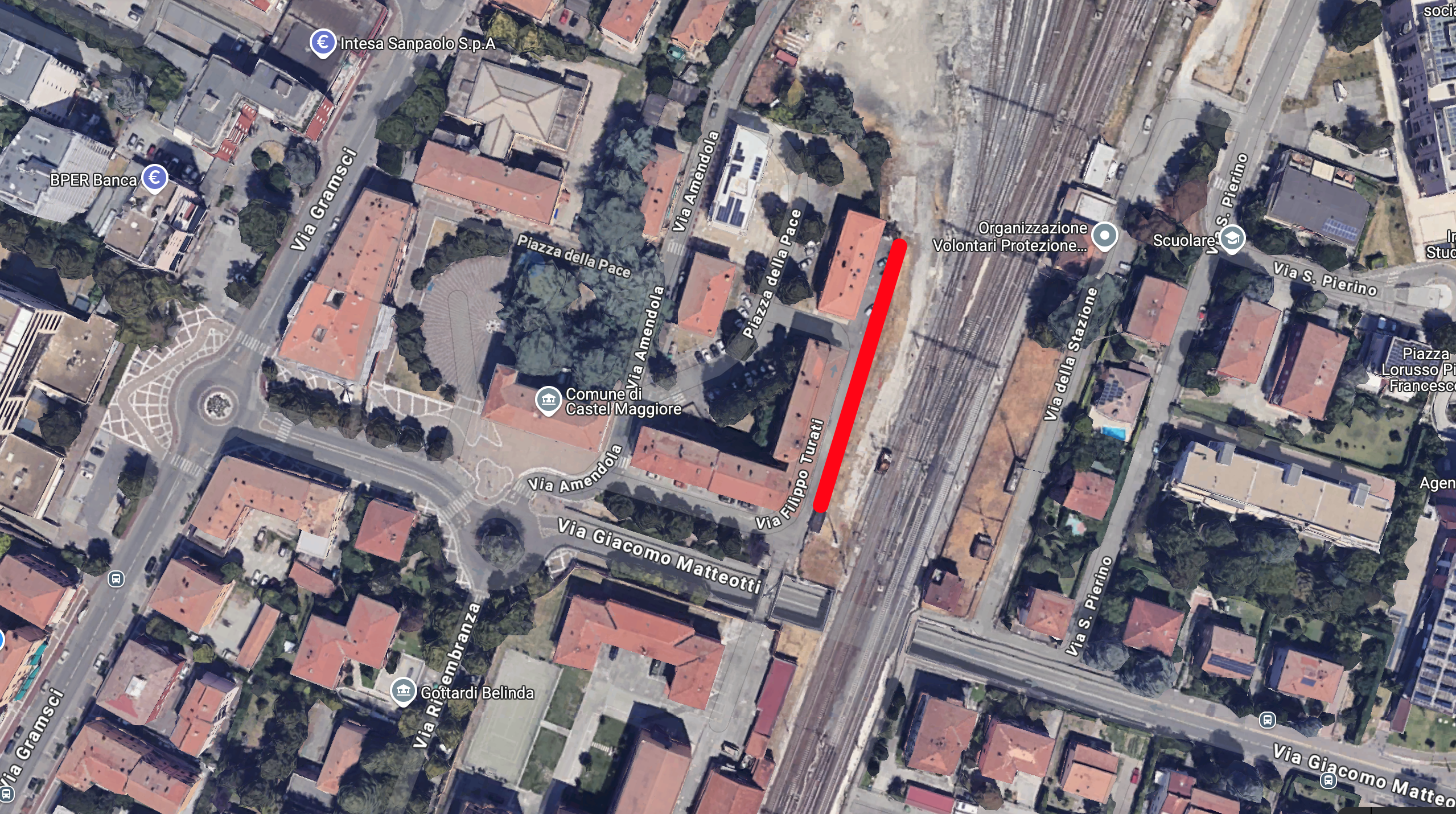 Lavori in via Turati