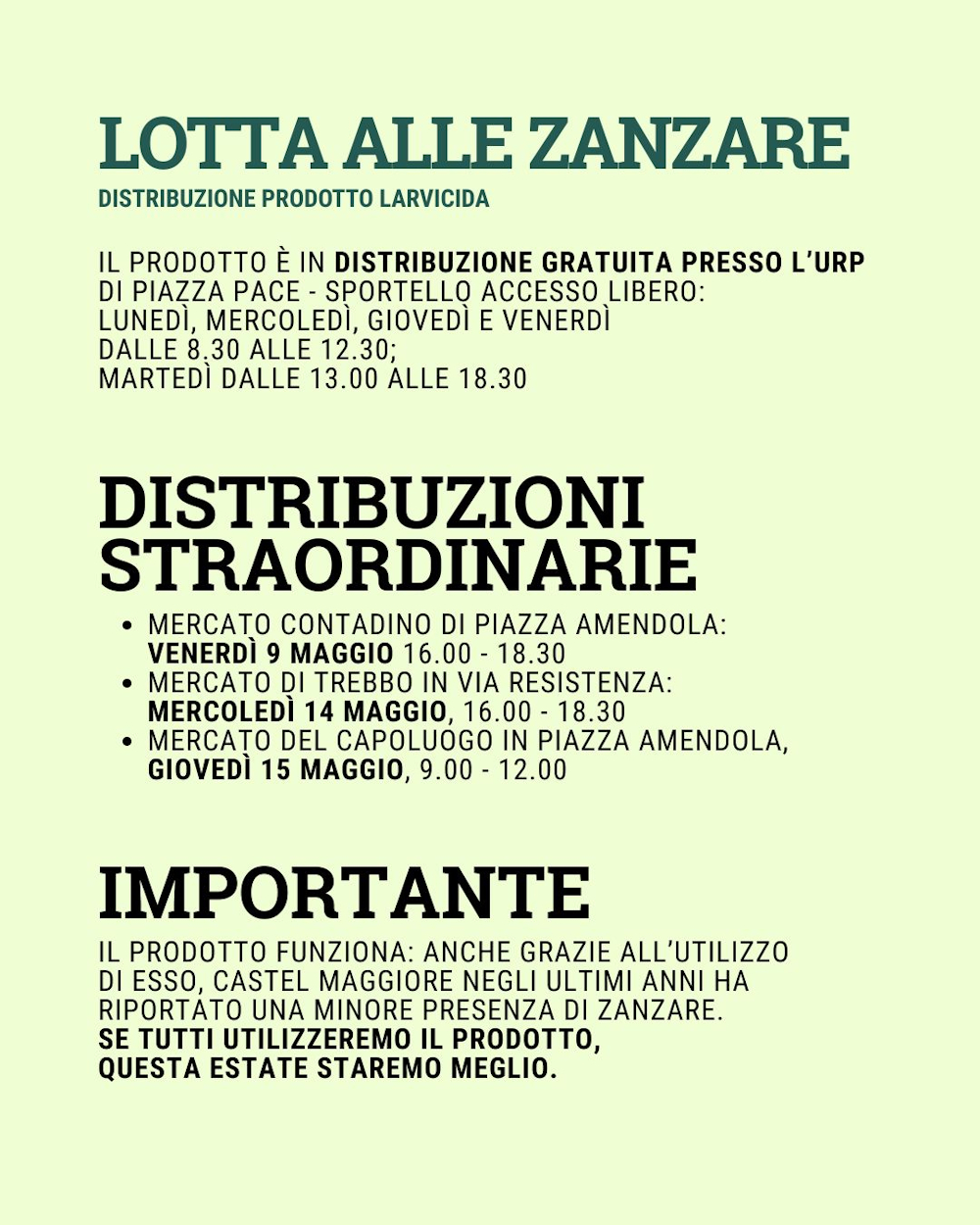 Lotta alle zanzare